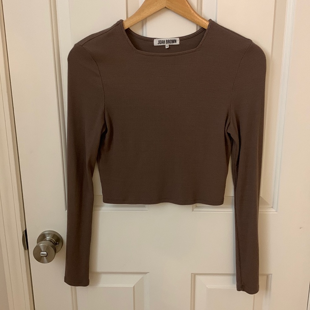 HIGH SQUARE NECK LONG SLEEVE - S/M - JOAH BROWN